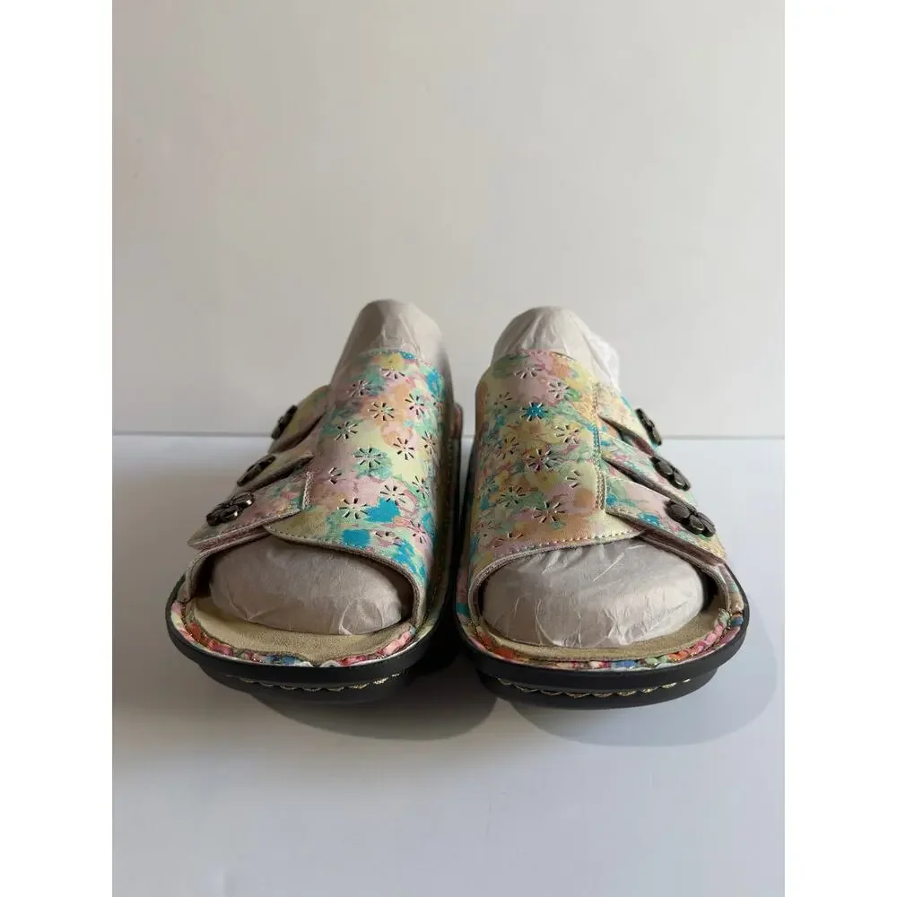 Alegria Julee WIDE Earth Goddess Sandals Floral Womens Shoes EU 41 10.5-11 NEW
